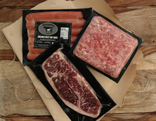 Load image into Gallery viewer, Wagyu New York Strip Bundle from Tebben Ranches
