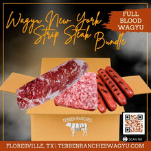 Load image into Gallery viewer, Wagyu New York Strip Bundle from Tebben Ranches

