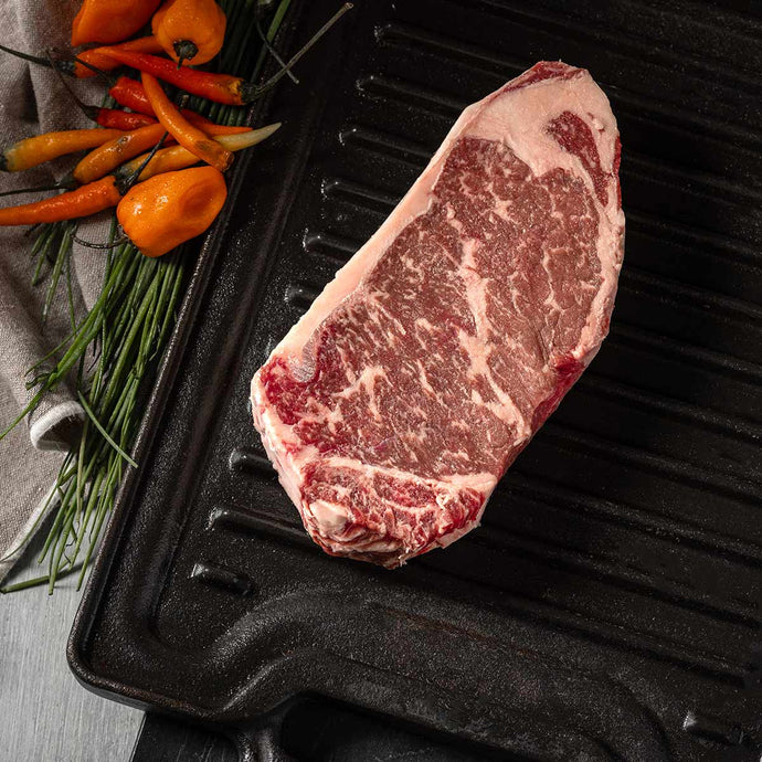 Wagyu New York Strip Steaks online from Tebben Ranches